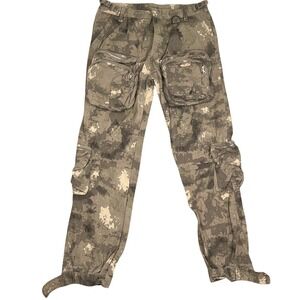 mnml Tactical Pants Mens Large 34W 31L Brown Camo Cargo Multi 3D Pocket Utility‎
